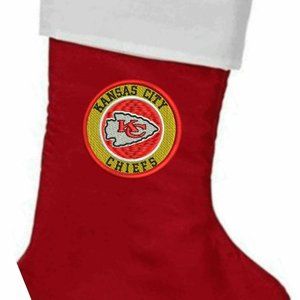 Personalized Kansas City Chiefs Christmas stocking